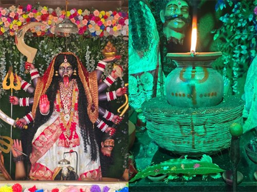 शक्तिधाम महाकाली मंदिर में 71 मनोकामना ज्योत जलकर फैली भक्ति की रोशनी