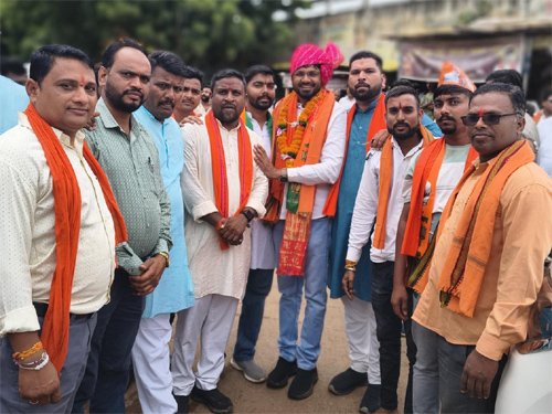 नवनियुक्त भाजयुमो प्रदेश अध्यक्ष राहुल योगराज टिकरिहा का राजनांदगांव में भव्य स्वागत