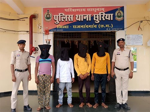 कल्लूबंजारी में शांति भंग करने वाले चार व्यक्तियों पर पुलिस की कार्रवाई