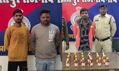 बसंतपुर पुलिस ने अवैध शराब और असामाजिक तत्वों के खिलाफ अभियान में तीन गिरफ्तार