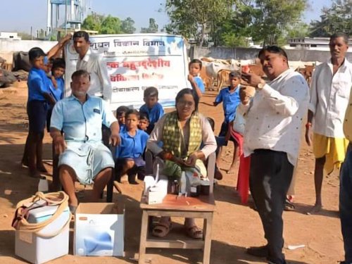 ग्राम तेलगांन और बीजेपार में एक दिवसीय पशु चिकित्सा शिविर आयोजित
