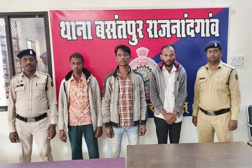 बसंतपुर पुलिस की बड़ी कार्रवाई : 1.86 लाख रुपये मूल्य का धान जलाने वाले तीन आरोपी गिरफ्तार