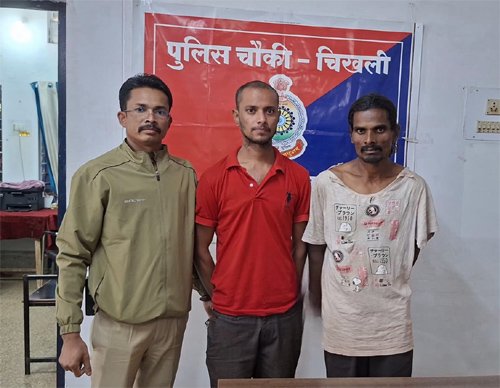 चिखली पुलिस की कार्रवाई : शांति भंग करने वाले दो बदमाश गिरफ्तार