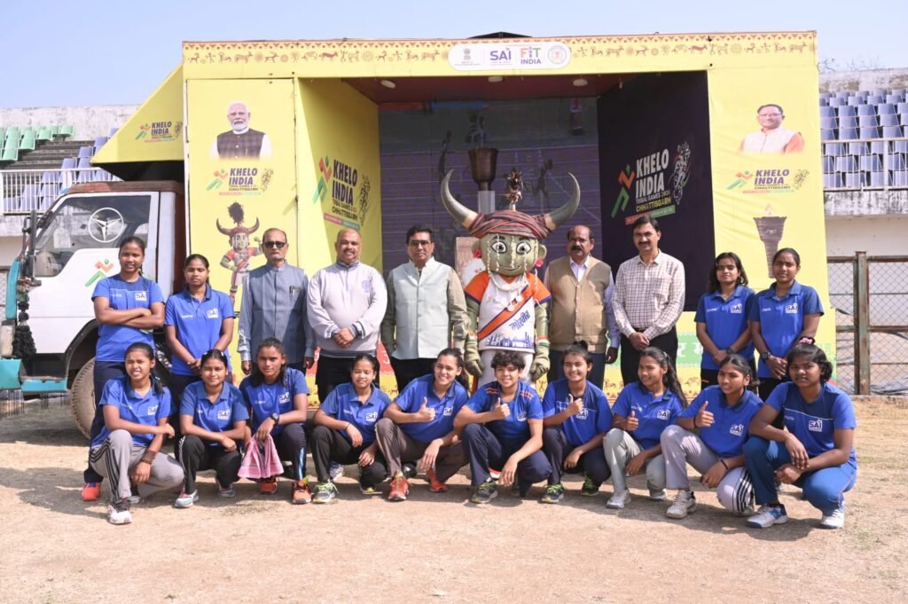 राजनांदगांव में खेलो इंडिया ट्राइबल गेम्स 2026 की गूंज, मशाल गौरव यात्रा का भव्य स्वागत