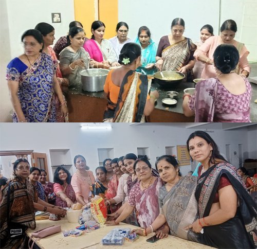 पितृ पक्ष में बुजुर्गों के बीच पहुंचीं वीरांगना-पद्मावत की महिलाएं, भोजन कराया, भजन गाए और लिया आशीर्वाद