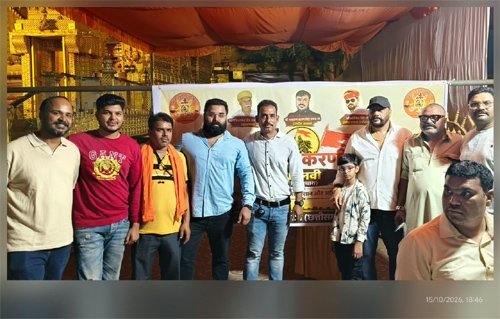 भजन-कीर्तन के बीच पदयात्रियों की सेवा में जुटी श्री राजपूत करणी सेना